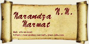 Narandža Marmat vizit kartica